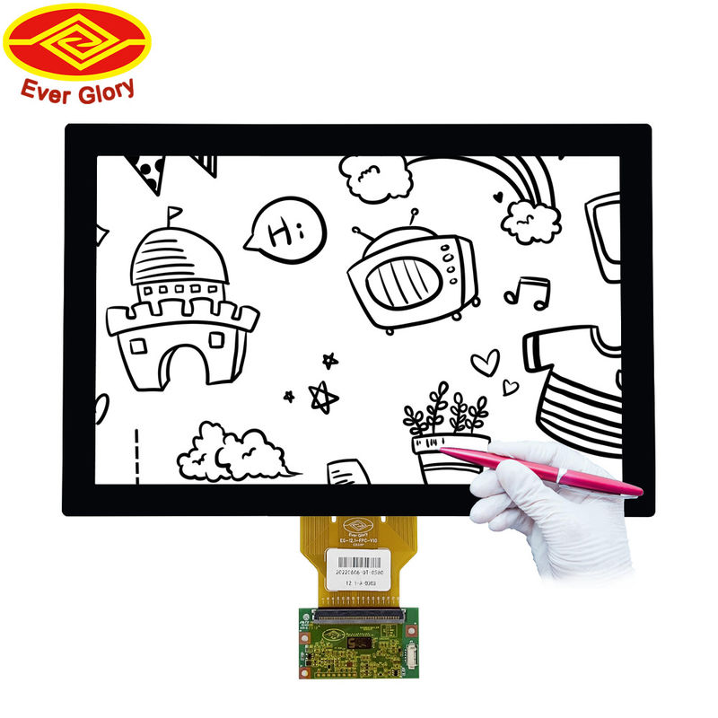 หน้าจอสัมผัส TFT ตัวเก็บประจุ LCD ขนาด 12.1 นิ้วสำหรับการแสดงโปสเตอร์แบบยืนฟรี
