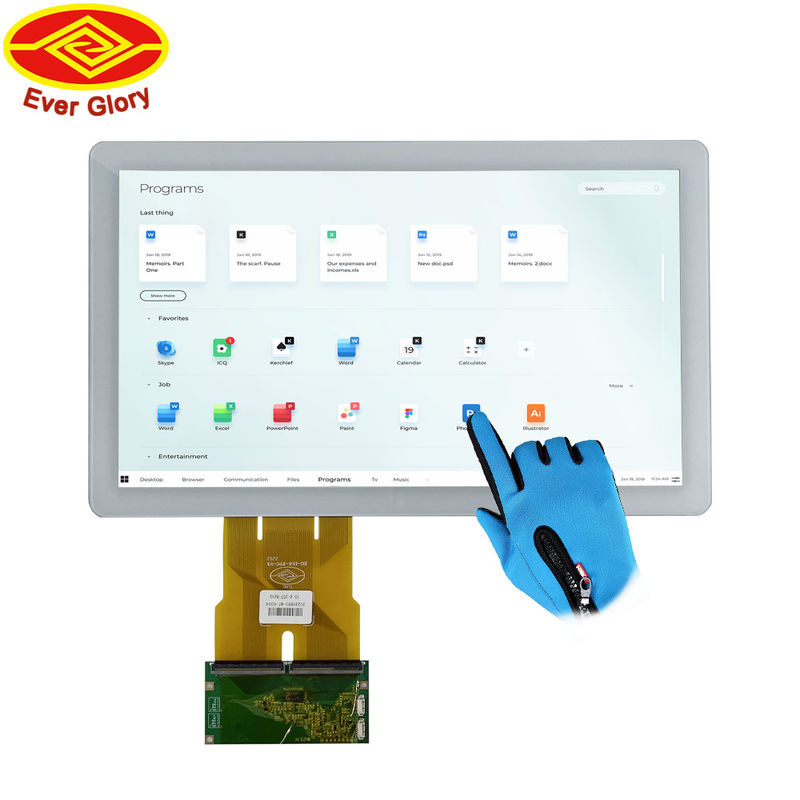 Pannello di tocco capacitivo a 15,6 pollici, touch screen LCD per navigazione dell'automobile della prova del vandalo