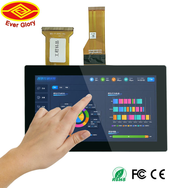 Módulo de exibição de tela LCD de 7 polegadas com tela sensível ao toque capacitiva